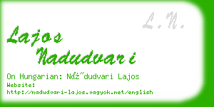 lajos nadudvari business card